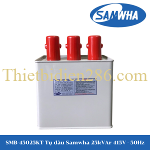 Tụ dầu Samwha 25kVAr 415V - 50Hz SMB-45025KT