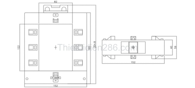 Kích thước biến dòng kẹp mở KDE12080SLC