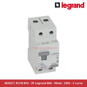 Aptomat chống giật Legrand 402027 RCCB 2P 80A 30mA