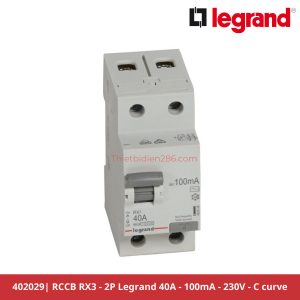 Aptomat chống giật Legrand 402029 RCCB 2P 40A 100mA