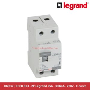 Aptomat chống giật Legrand 402032 RCCB 2P 25A 300mA