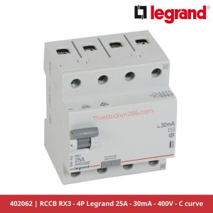 Aptomat chống giật Legrand 402062 RCCB 4P 25A 30mA