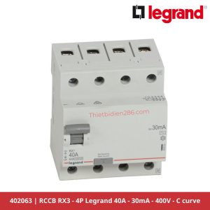 Aptomat chống giật Legrand 402063 RCCB 4P 40A 30mA