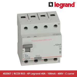 Aptomat chống giật Legrand 402067 RCCB 4P 40A 100mA