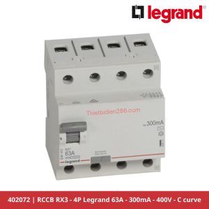 Aptomat chống giật Legrand 402072 RCCB 4P 63A 300mA