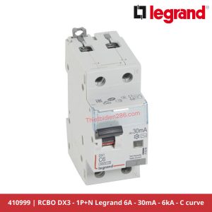 Aptomat chống giật Legrand 410999 RCBO 1P+N 6A 30mA