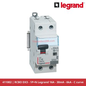 Aptomat chống giật Legrand 411002 RCBO 1P+N 16A 30mA