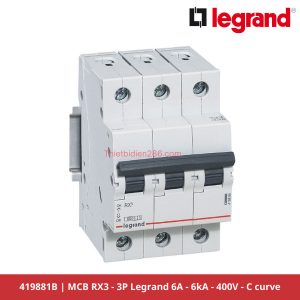 Aptomat Legrand 419881B - MCB 3P 6A 6kA