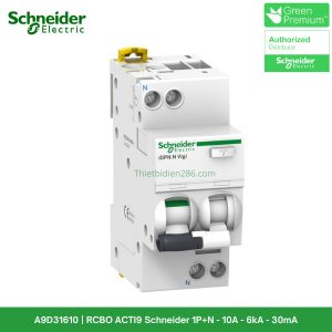 A9D31610 Aptomat chống giật - RCBO 10A 6kA 30mA Schneider