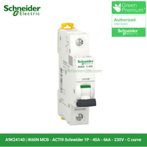 A9K24140 Aptomat Schneider - MCB 1P 40A 6kA