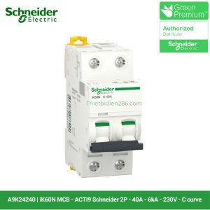 A9K24240 Aptomat Schneider - MCB 2P 40A 6kA iK60N