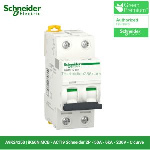 A9K24250 Aptomat Schneider - MCB 2P 50A 6kA iK60N