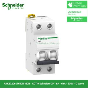 A9K27206 Aptomat Schneider - MCB 2P 6A 6kA iK60N