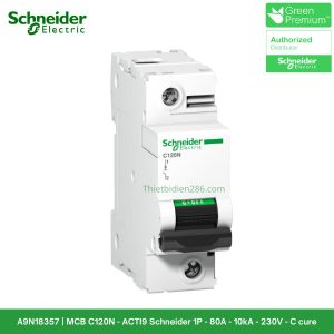 A9N18357 Aptomat C120N Schneider MCB 1P 80A 10kA