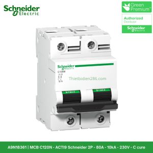 A9N18361 Aptomat C120N Schneider MCB 2P 80A 10kA