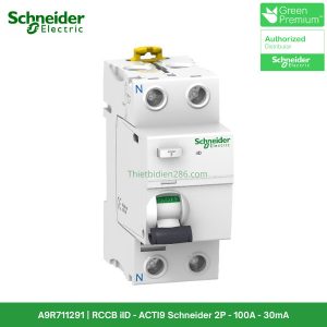 Aptomat chống giật Schneider A9R11291 - RCCB 2P 100A 30mA