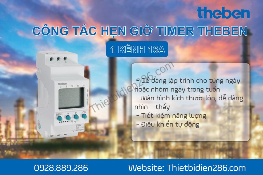 Công tắc hẹn giờ Timer Theben 601