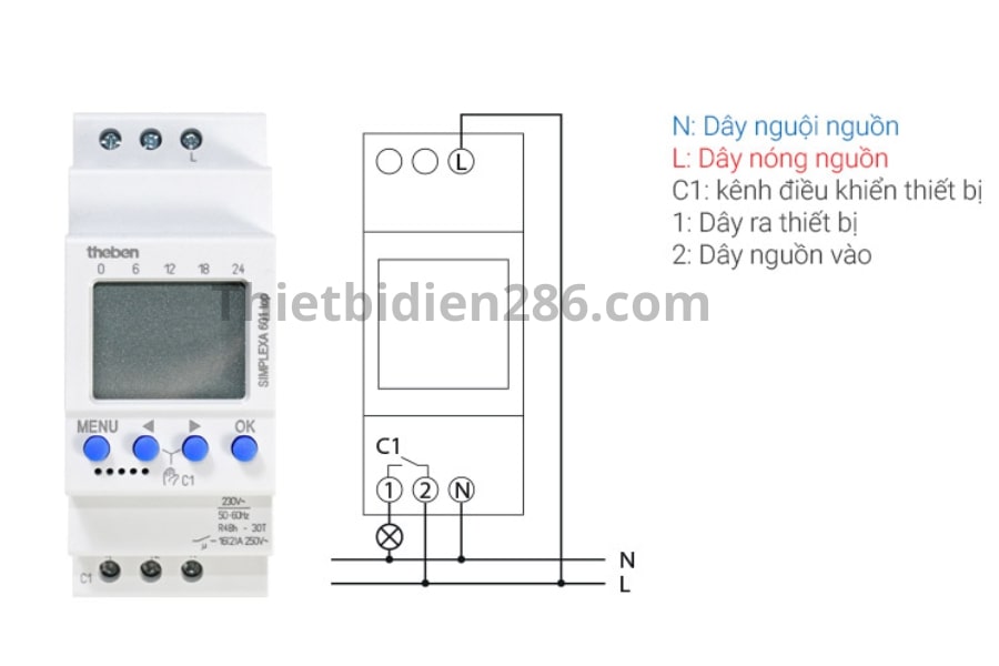 Đặc điểm cổng tắc điện tử hẹn giờ Timer SIMPLEXA Theben