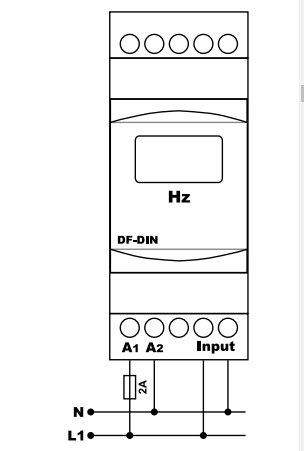 Sơ đồ nối máy đo tần số DF-DIN