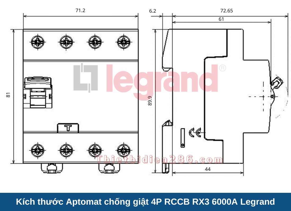 RCCB 4 pha legrand