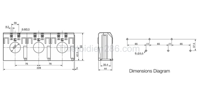 Kích thước biến dòng SR-CT-Schneider