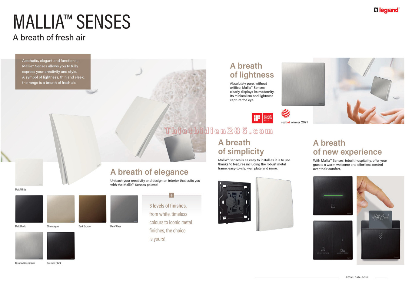 Công rắc ổ cắm dòng Mallia™ Senses Legrand