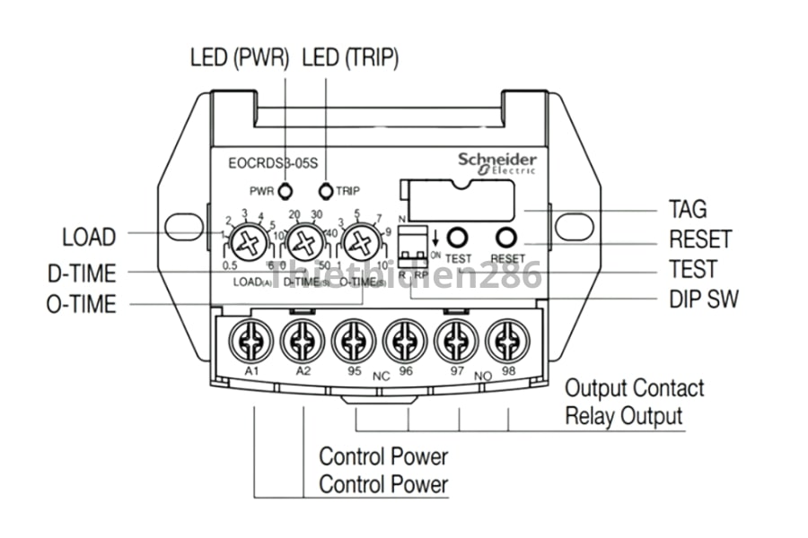 Mô tả đặc điểm rơ le điện tử EOCRDS1 Schneider