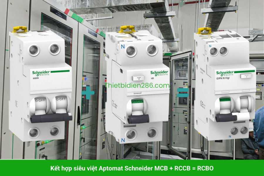 Aptomat chống giật rcbo Schneider Acti9