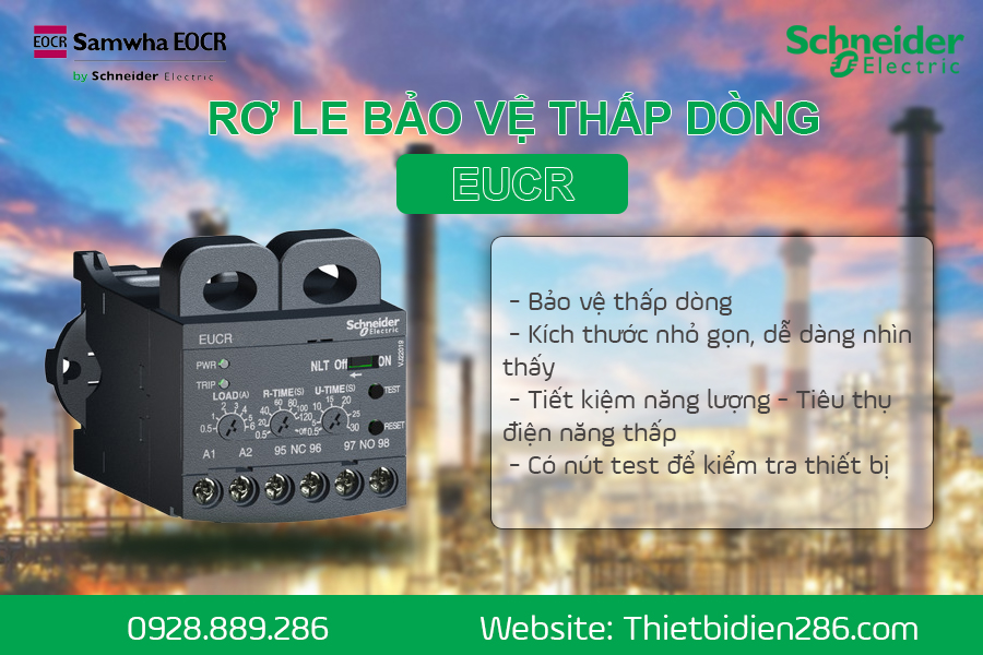 Rơ le bảo vệ thấp dòng EUCR Schneider