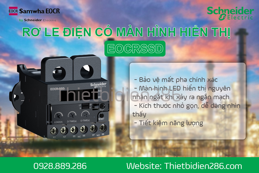 Rơ le điện có màn hình hiển thị EOCRSSD Schneider