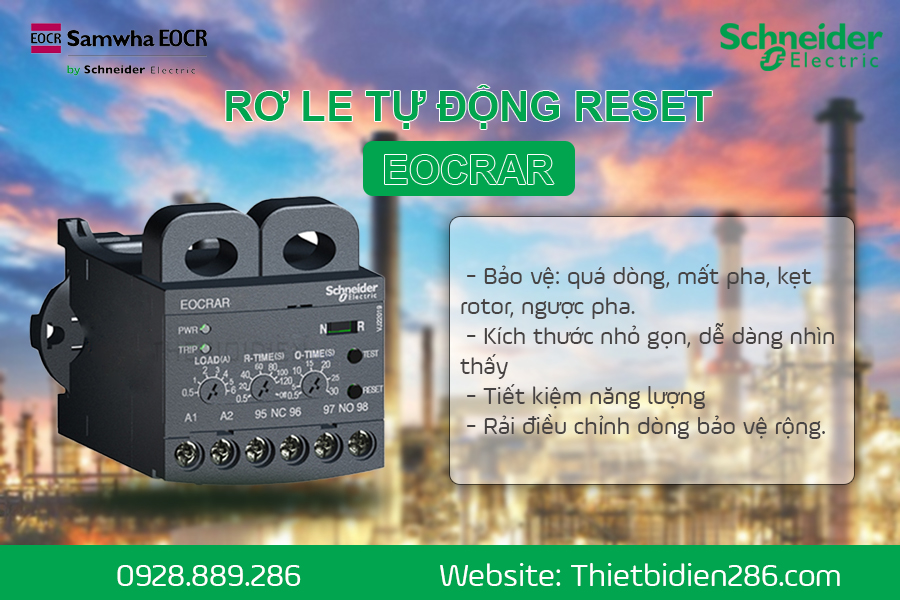 Rơ le tự động reset Schneider EOCRAR