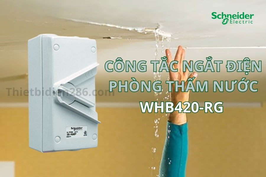 Công tắc ngắt điện phòng thấm nước WHB420-RG Schneider