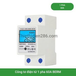 Công tơ điện tử 1 pha 60A Berm