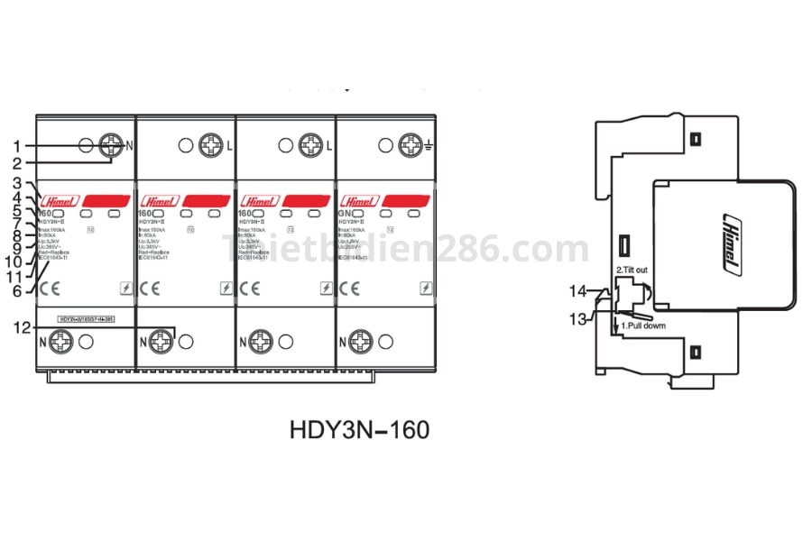 Đặc điểm chống sét lan truyền Himel HDY3N 160kA