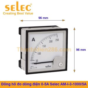 Đồng hồ đo dòng điện Selec AM-I-3-1000/5A