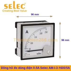 Đồng hồ đo dòng điện Selec AM-I-3-1600/5A