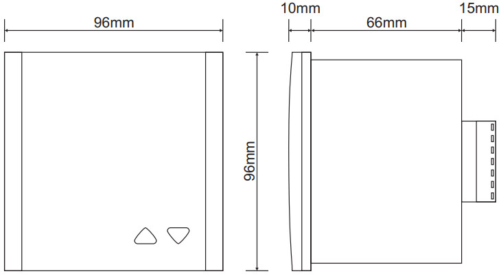 Kích thước ERD-96M Rơ le thời gian Tense