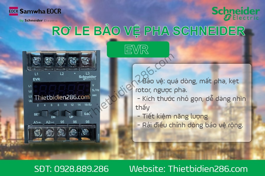 Rơ le bảo vệ pha Schneider EVR