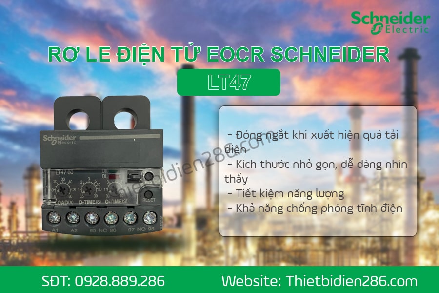 Rơ le điện tử EOCR Schneider LT47