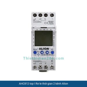 Công tắc hẹn giờ 2 kênh, ALION AHC812, AHC-812, 230Vac, 24h, 7 ngày, 16A, 58 chương trình