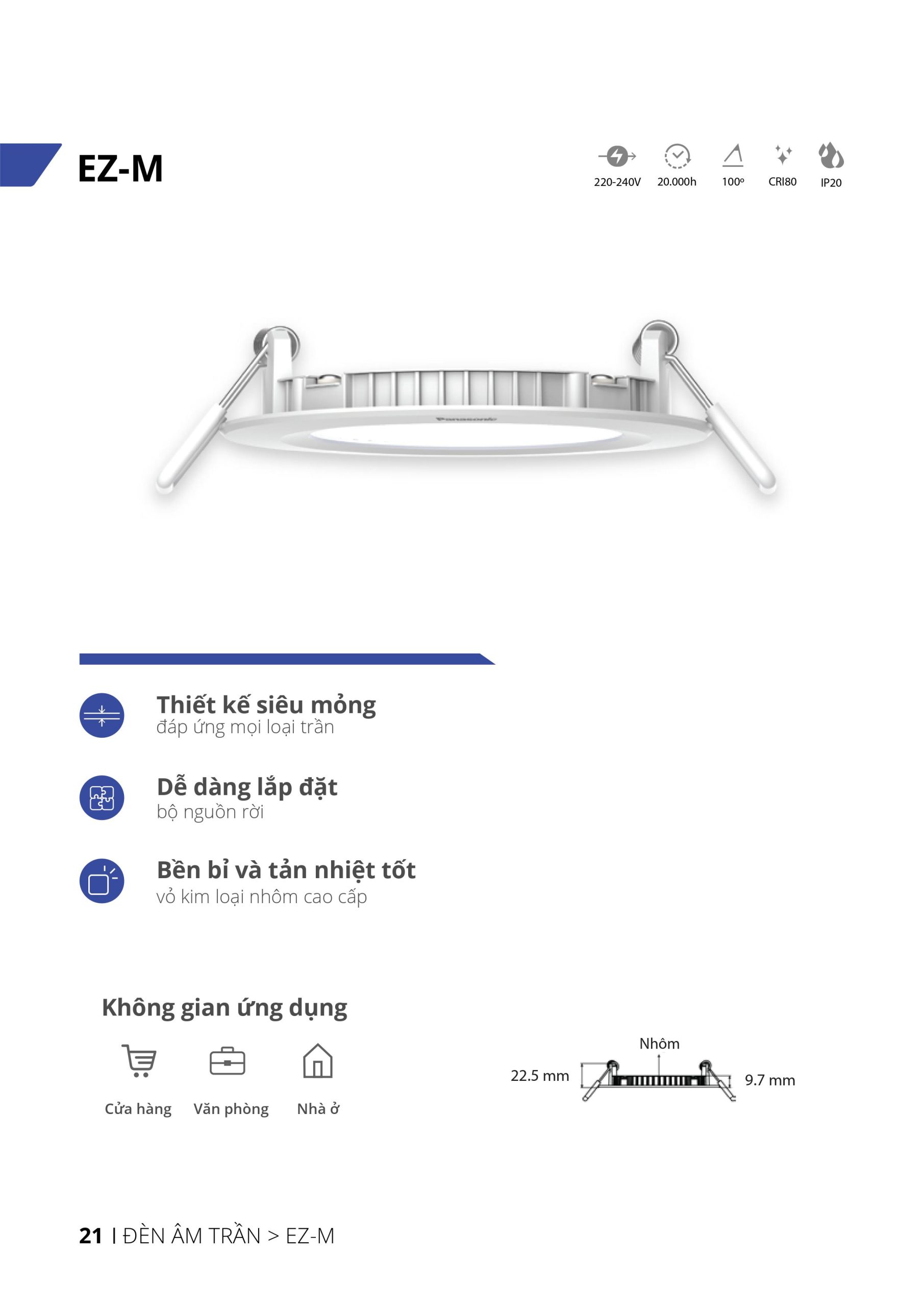 Bảng giá đèn LED Panasonic