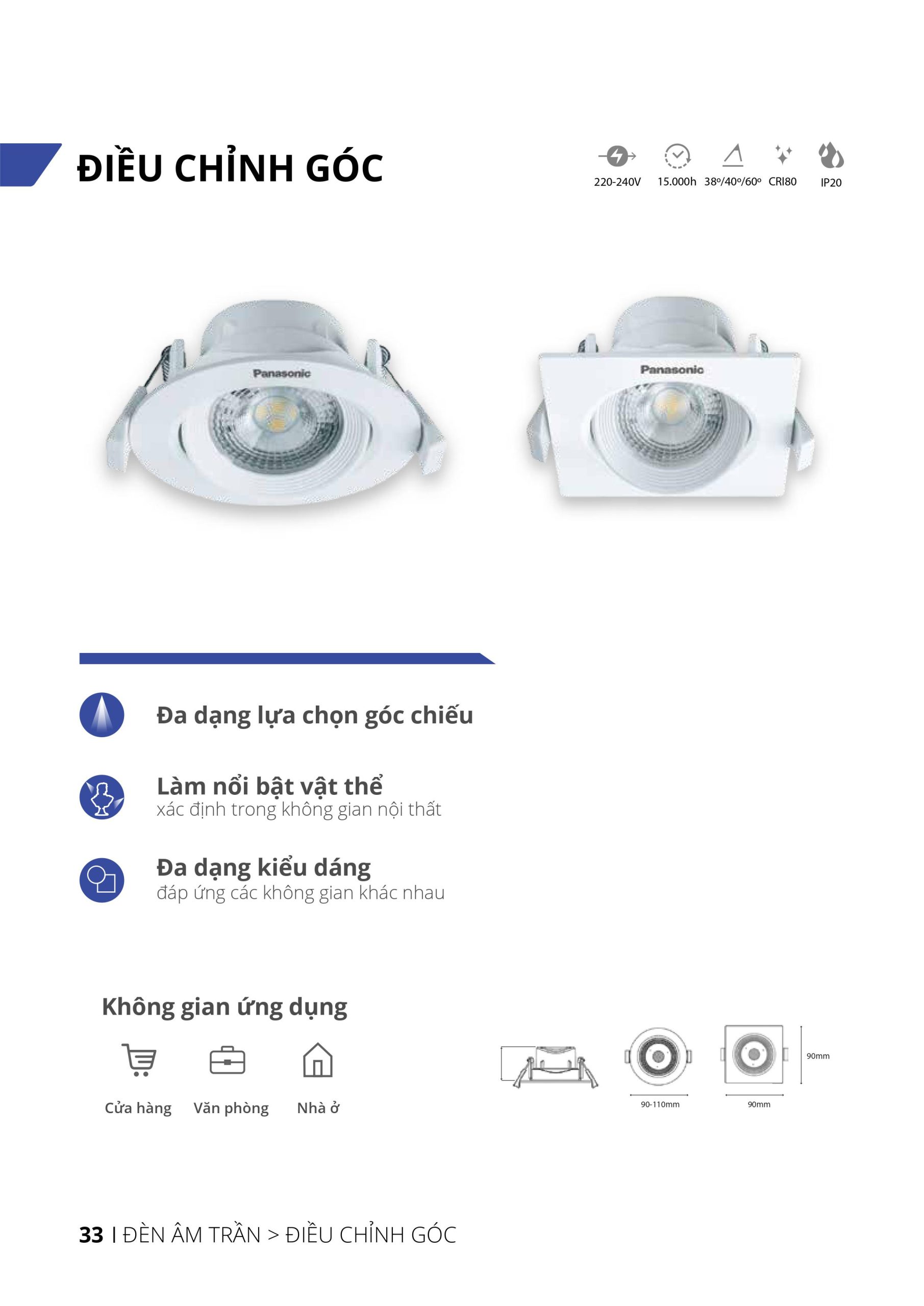 Bảng giá đèn LED Panasonic