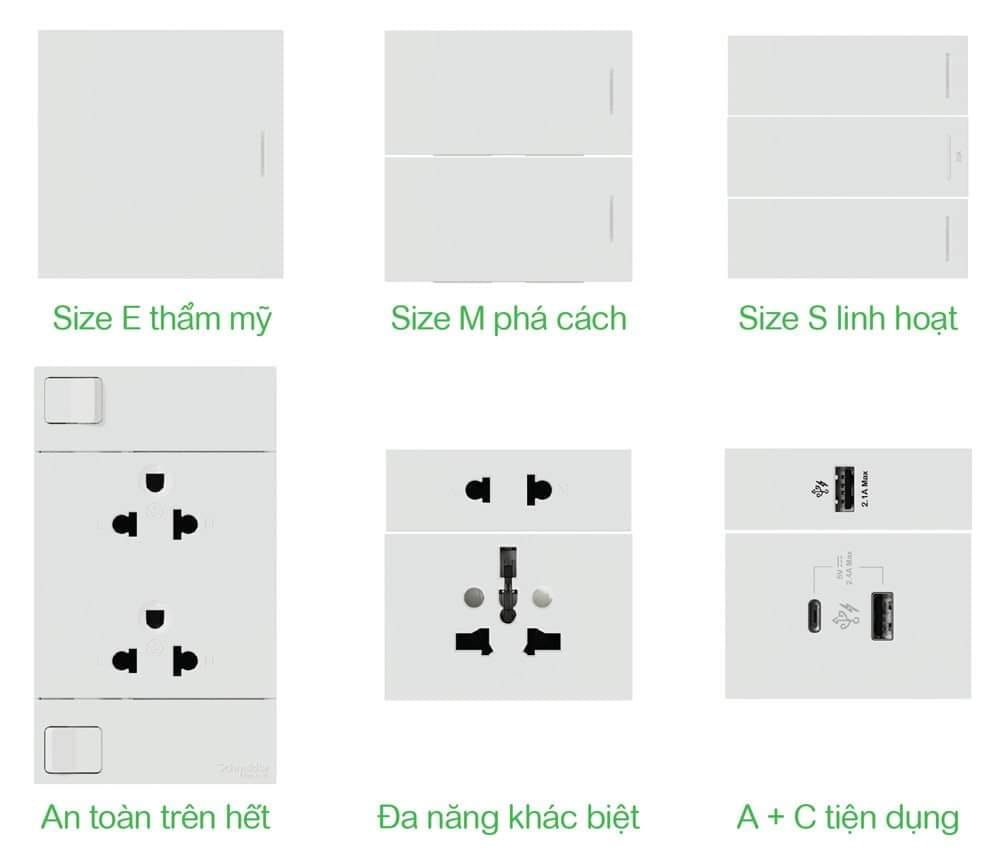 Công tắc ổ cắm AvatarOn A - Schneider Electric chính hãng