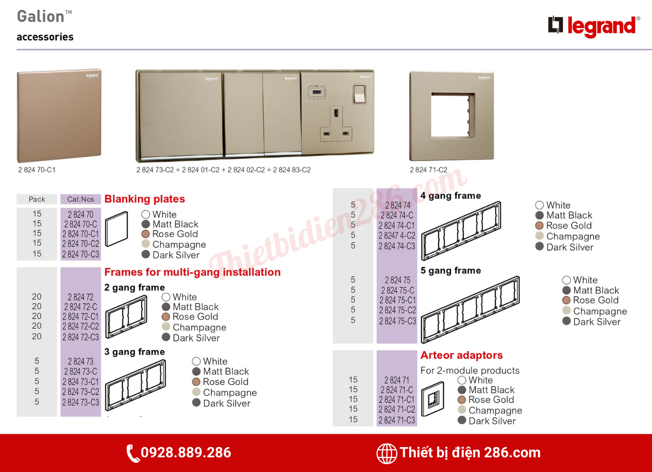 CÔNG TẮC Ổ CẮM GALION™ LEGRAND