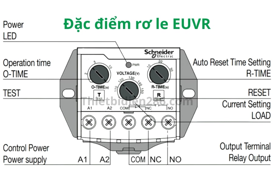 Đặc điểm rơ le bảo vệ pha thấp áp EUVR Schneider