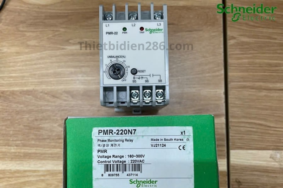 Hình ảnh thực tế rơ le bảo vệ pha PMR-22 Schneider