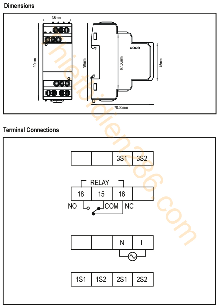 kích thước Selec 900CPR-3-230V