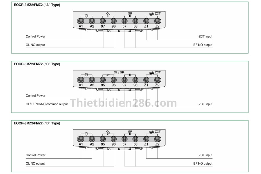 Tiếp điểm rơ le bảo vệ kỹ thuật số EOCR Schneider