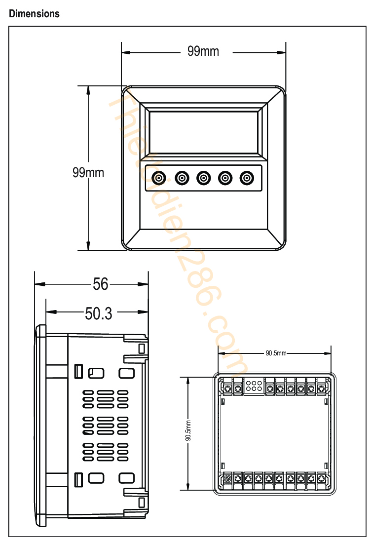 Kích thước Selec MPR-341