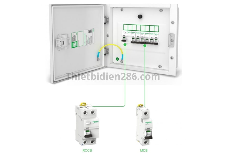 Lắp đặt thiết bị tương tích tủ điện âm tường Acti9 4 module Schneider